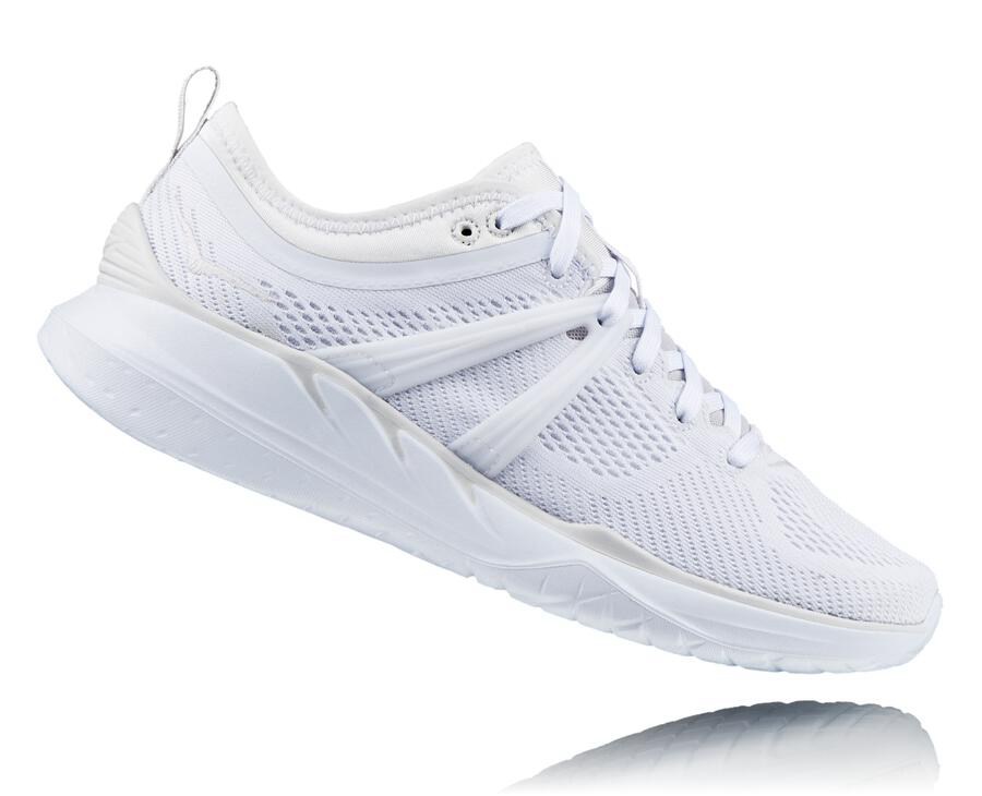 Running Shoes Womens - Hoka One One Tivra - White - MSKBNAY-35